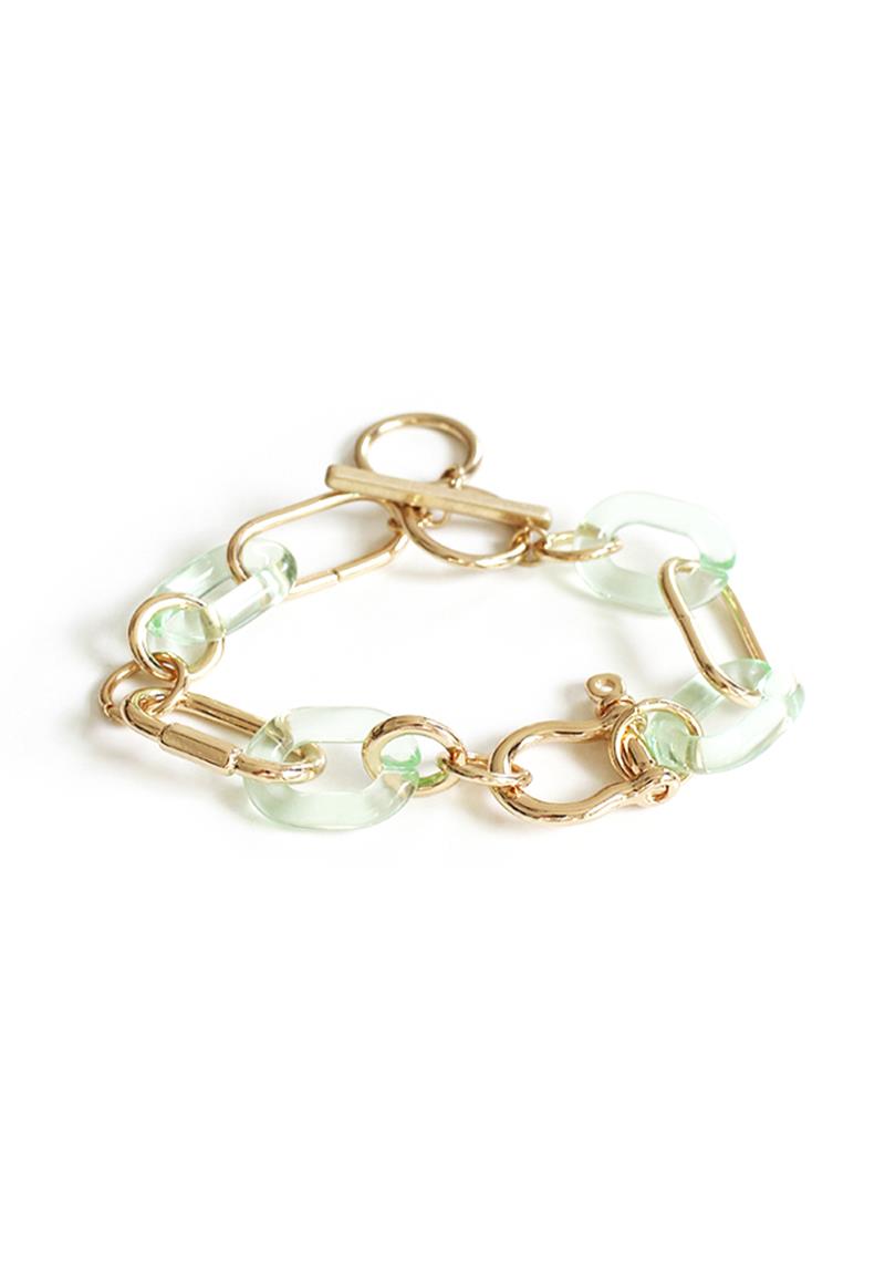 METAL LUCITE MIX BRACELET