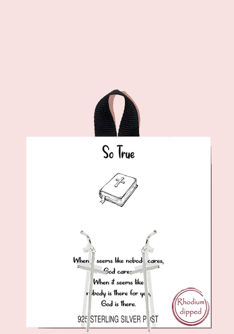 18K GOLD RHODIUM DIPPED SO TRUE EARRING