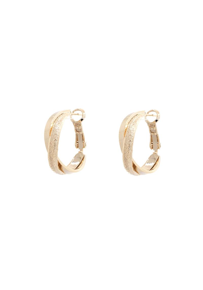 SODAJO CRISS CROSS METAL EARRING