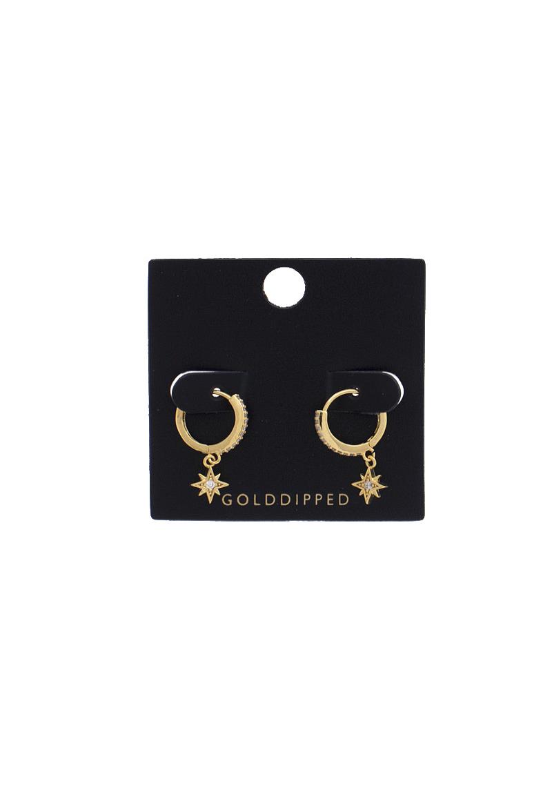 DAINTY STAR HUGGIE DANGLE EARRING