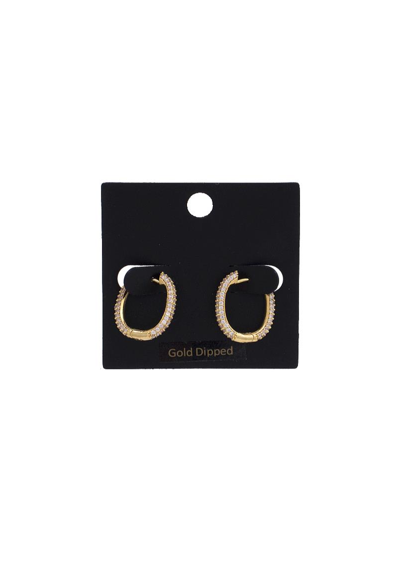 RHINESTONE EDGE CIRCLE EARRING