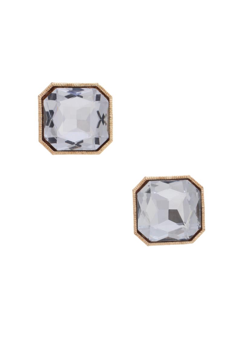 CRYSTAL POST EARRING