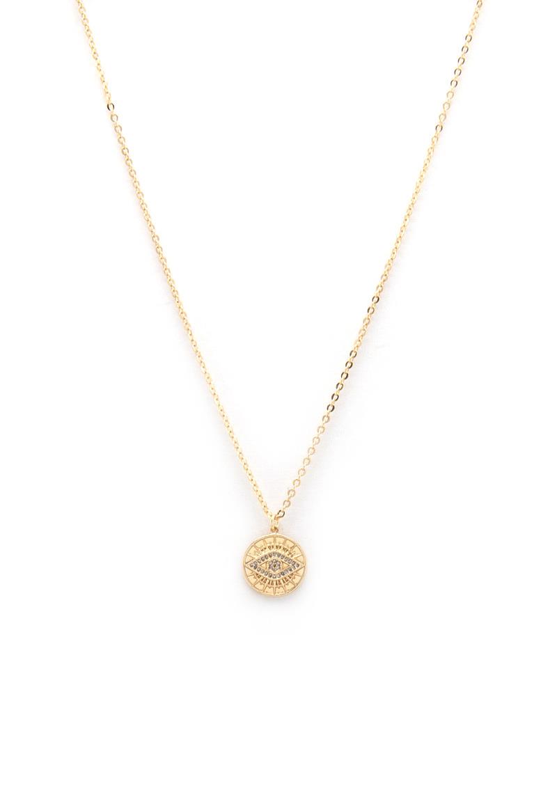 DAINTY EVIL EYE CHARM NECKLACE