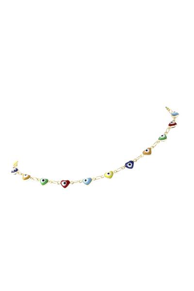 EVIL EYE HEART ANKLET