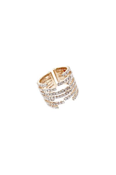 RHINESTONE WIRE RING