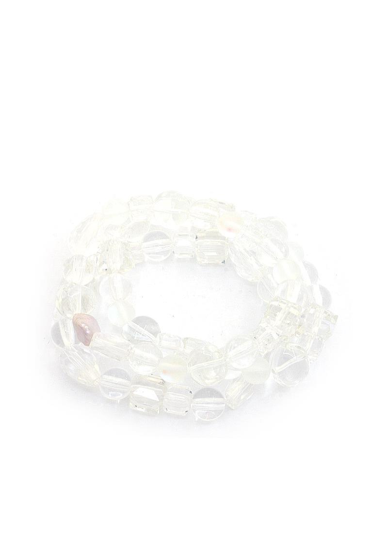 CLEAR BEAD BRACELET SET