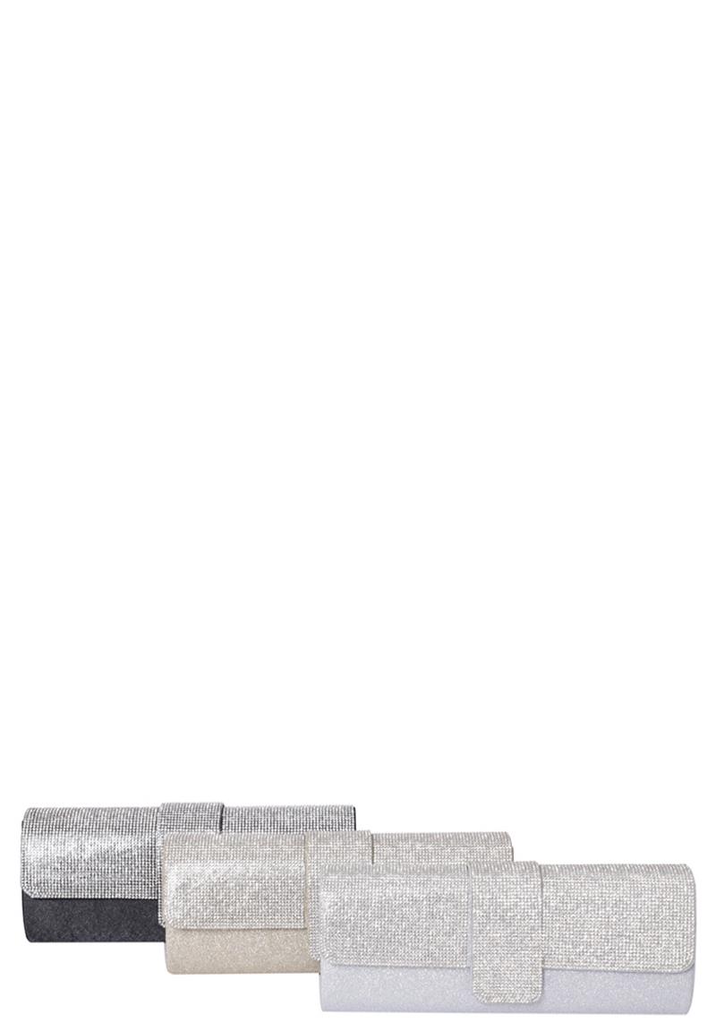 DOUBLE TEXTURE EVENING CLUTCH BAG