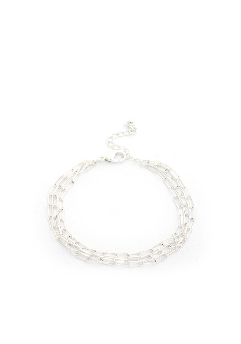 TRIPLE OVAL LINK LAYERED BRACELET