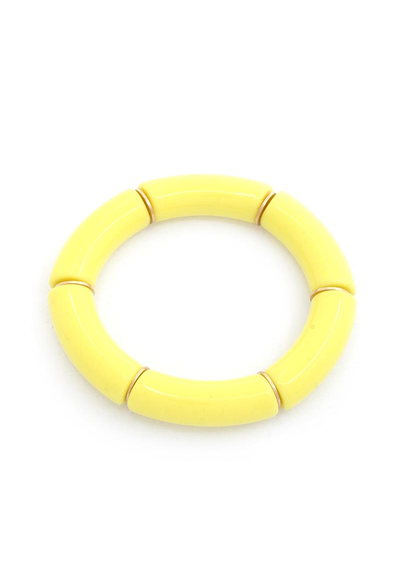 METAL DISC LUCITE STRECH BRACELET