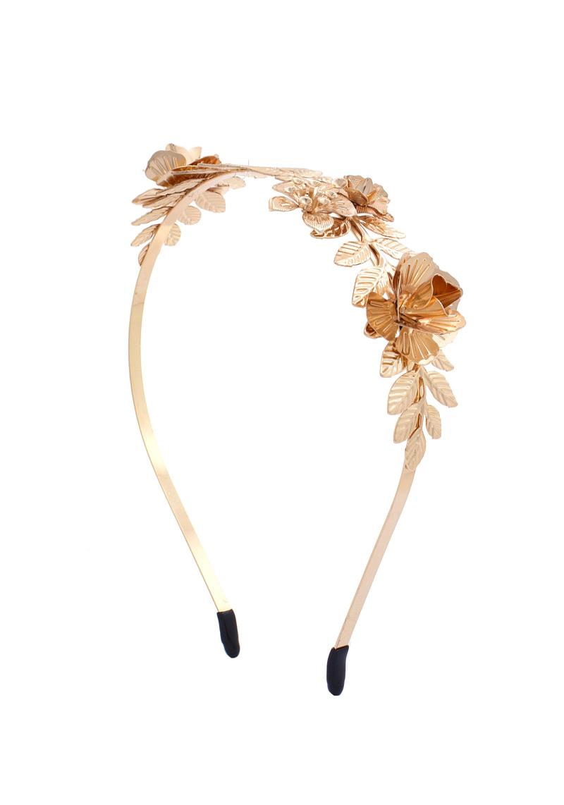 FLOWER LEAF METAL HEADBAND