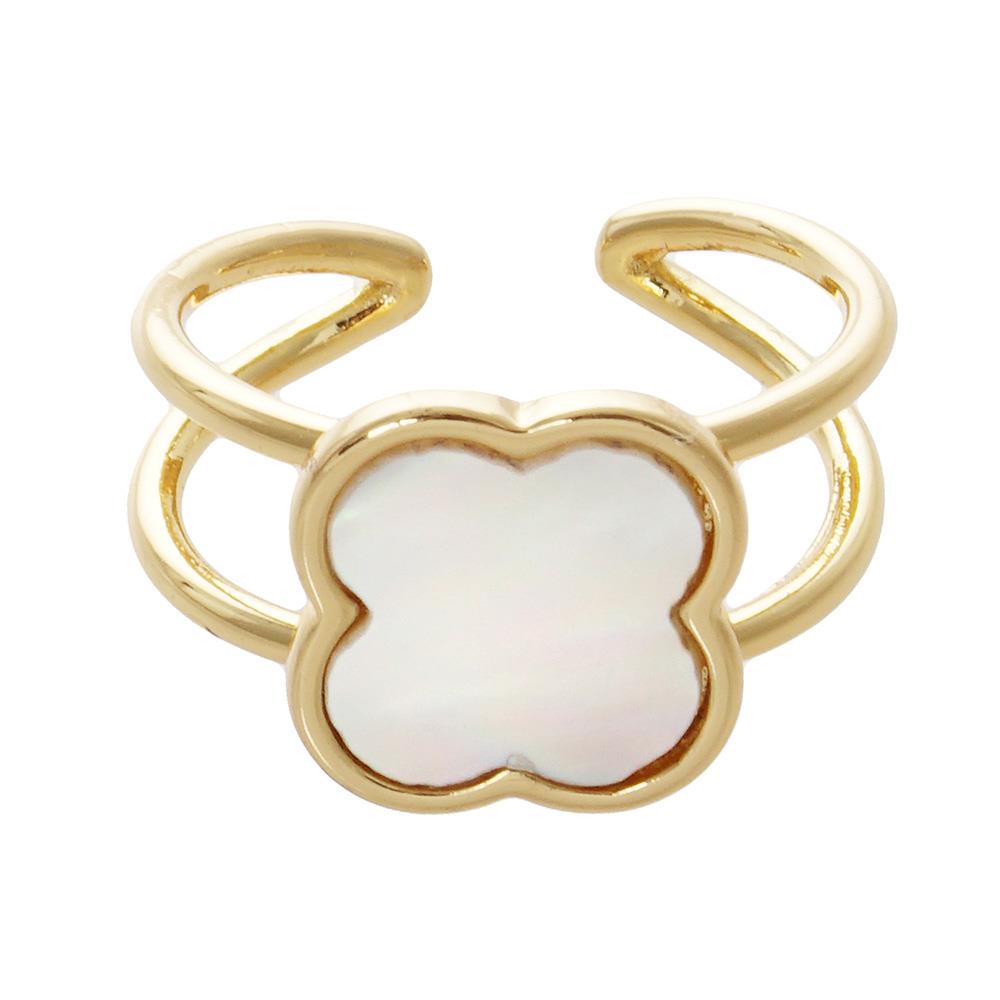 MOTHER OF PEARL MOROCCAN SHAPE RING