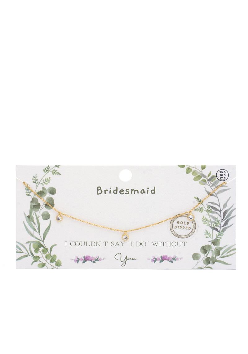 BRIDESMAID CRYSTAL STATION NECKLACE