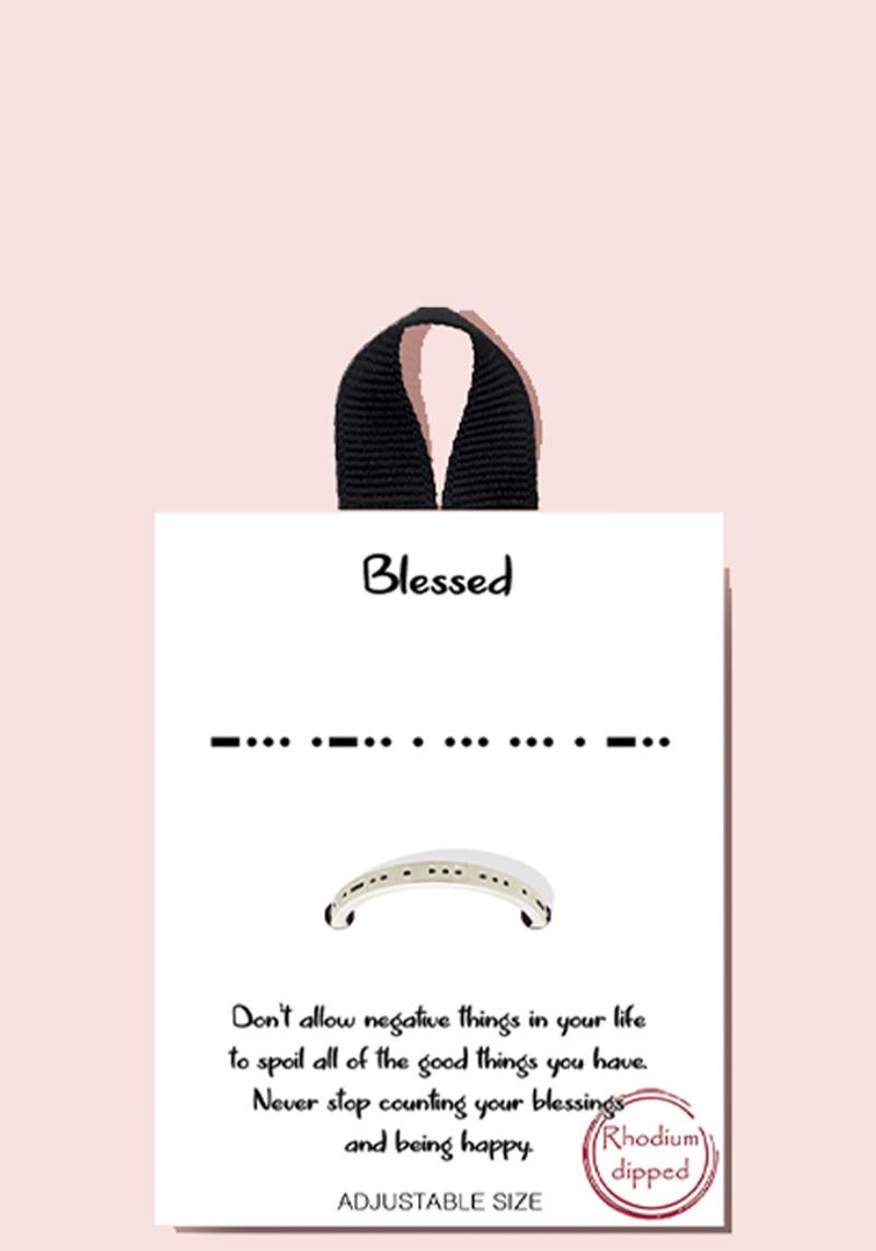 18K GOLD RHODIUM DIPPED BLESSED ADJUSTABLE SIZE RING