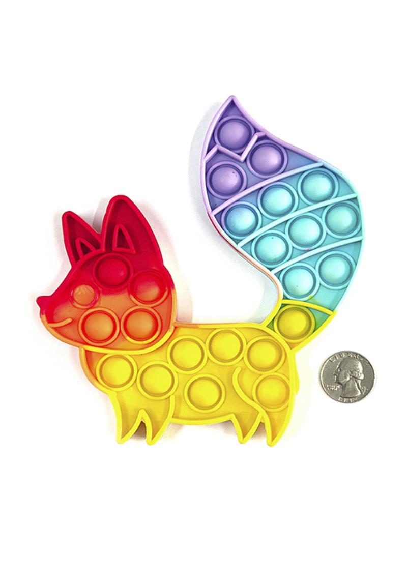 BUBBLE COLOR FOX STRESS RELIEVER TOY