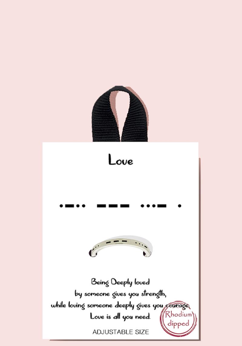 18K GOLD RHODIUM DIPPED LOVE ADJUSTABLE SIZE RING