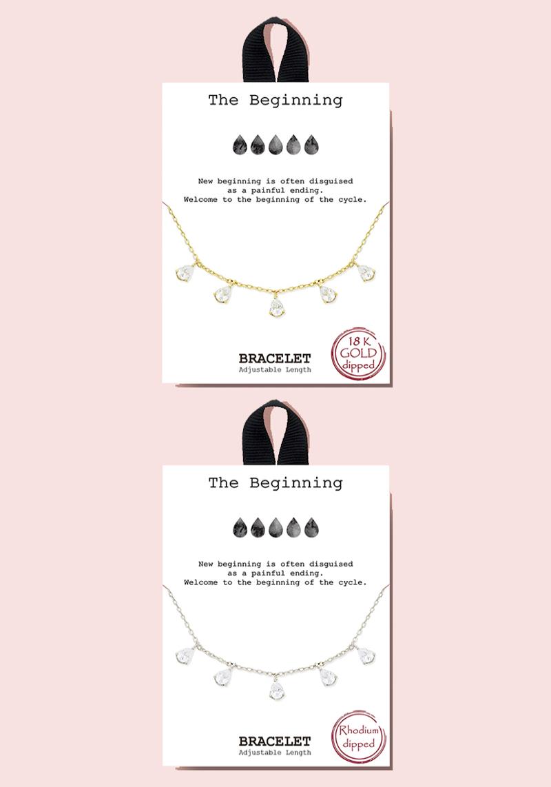 18K GOLD RHODIUM DIPPED THE BEGINNING BRACELET