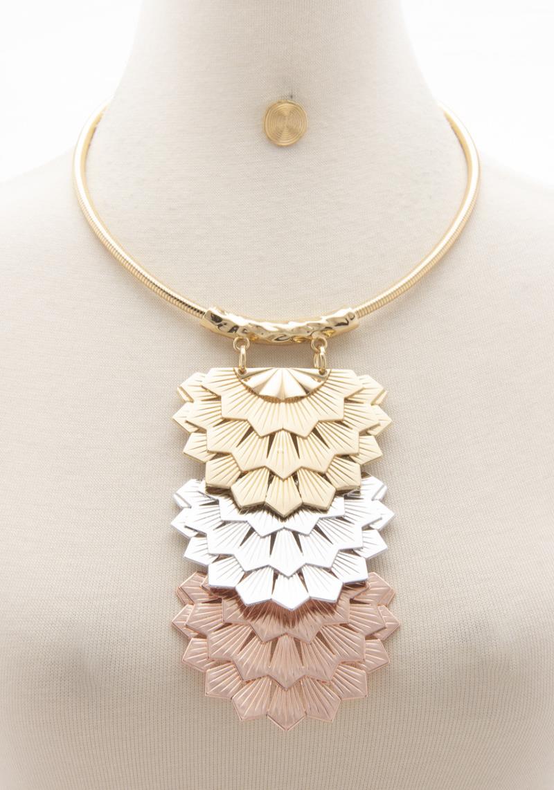 HALF SUN METAL NECKLACE