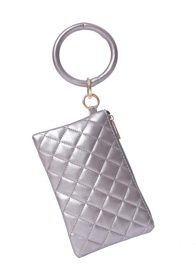 QUILTED MINI PURSE KEY CHAIN