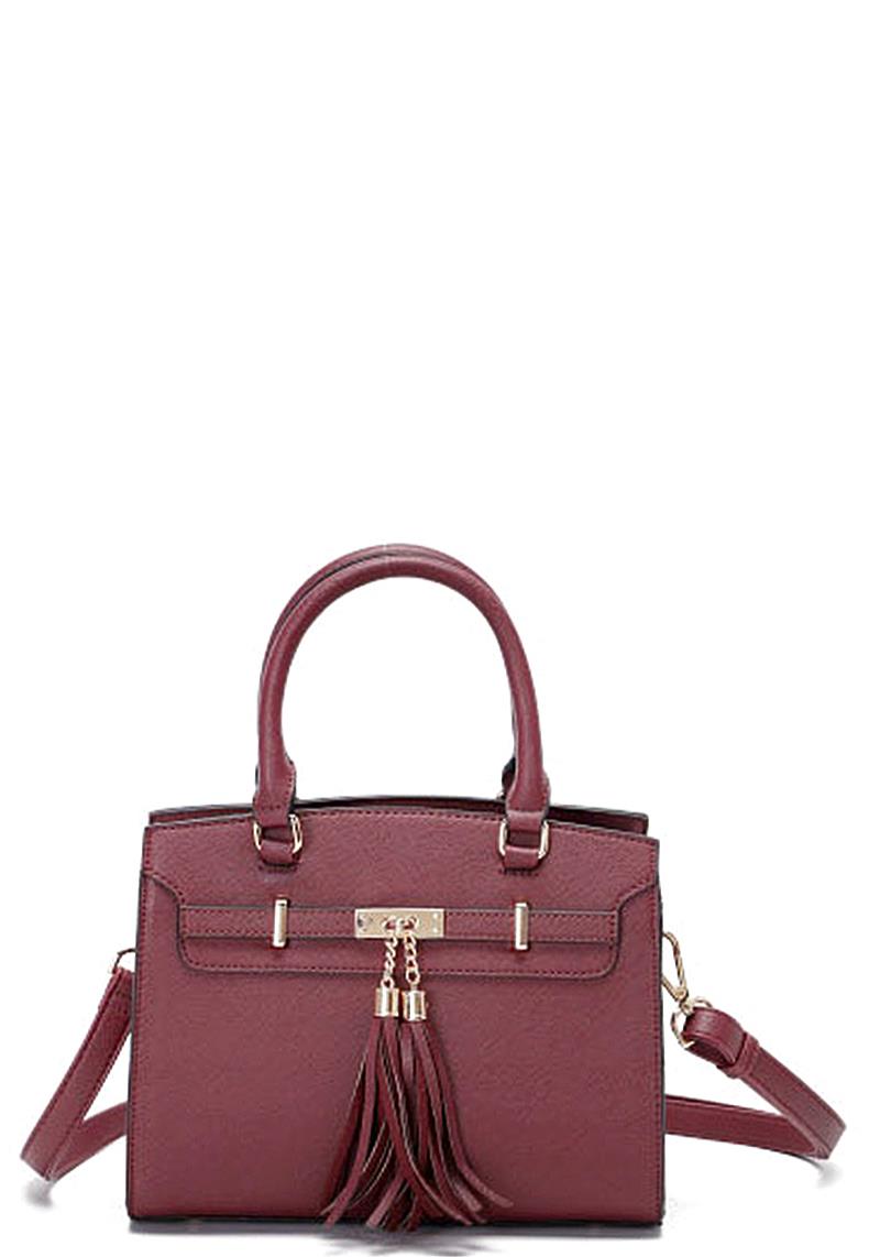 FASHION TASSEL DESIGN TOTE BAG WITH SHOULDER STRAP