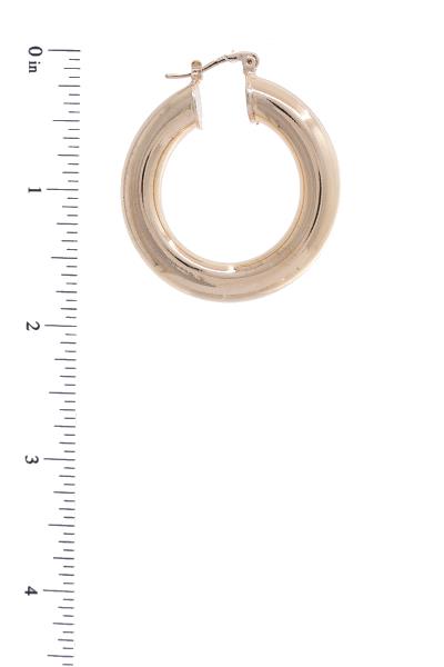 TUBE METAL HOOP EARRING