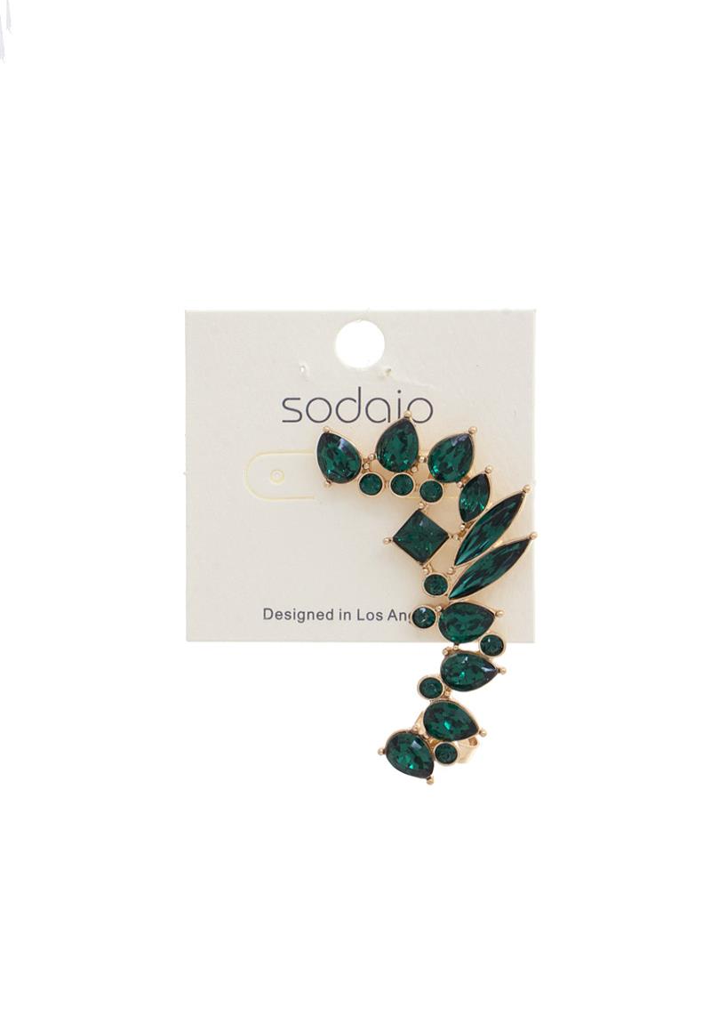 SODAJO TEARDROP RHINESTONE EAR CUFF