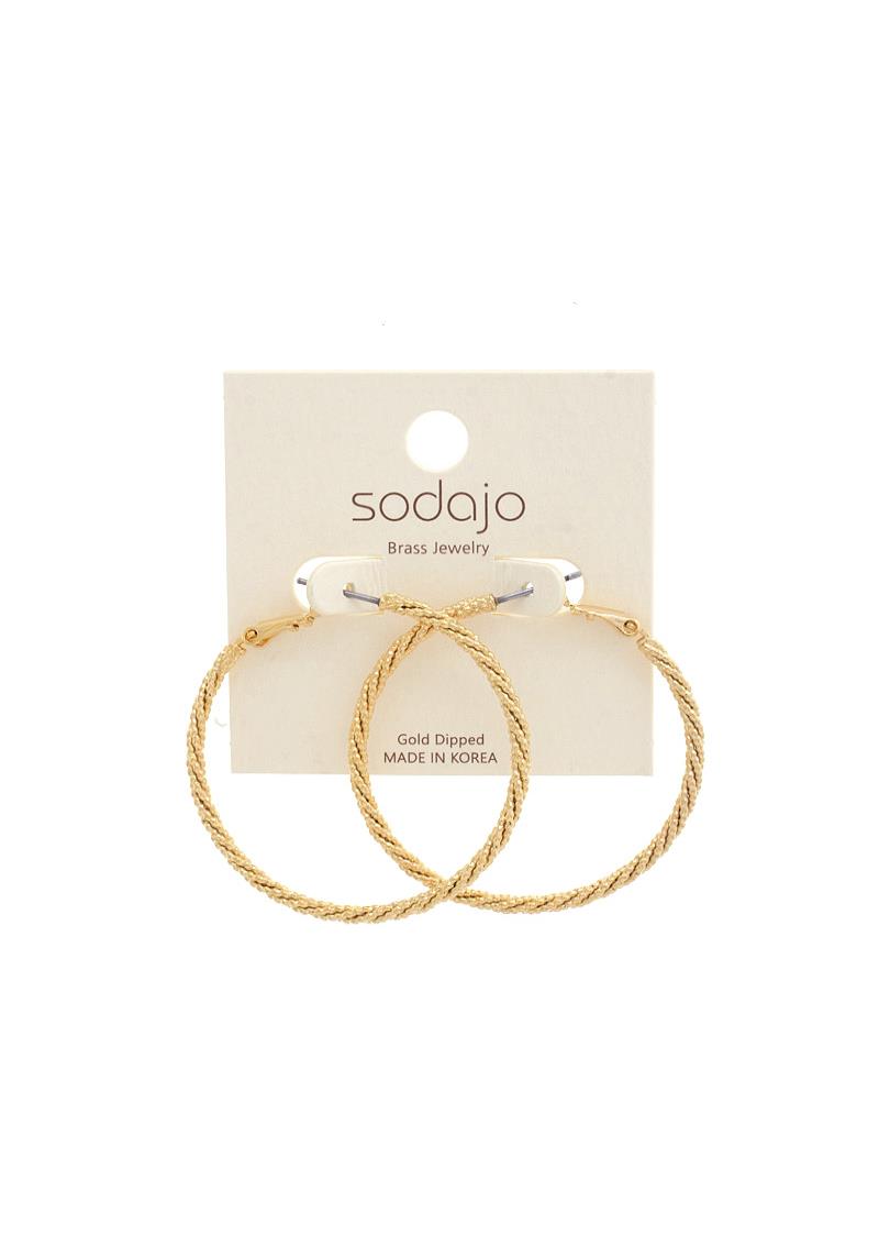 SODAJO TWISTED HOOP EARRING