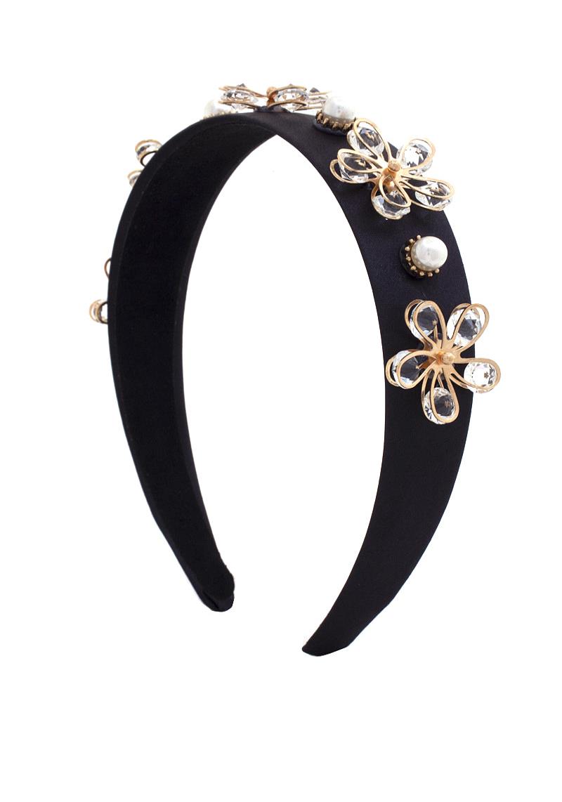 FLORAL PEARL CRYSTAL HEADBAND