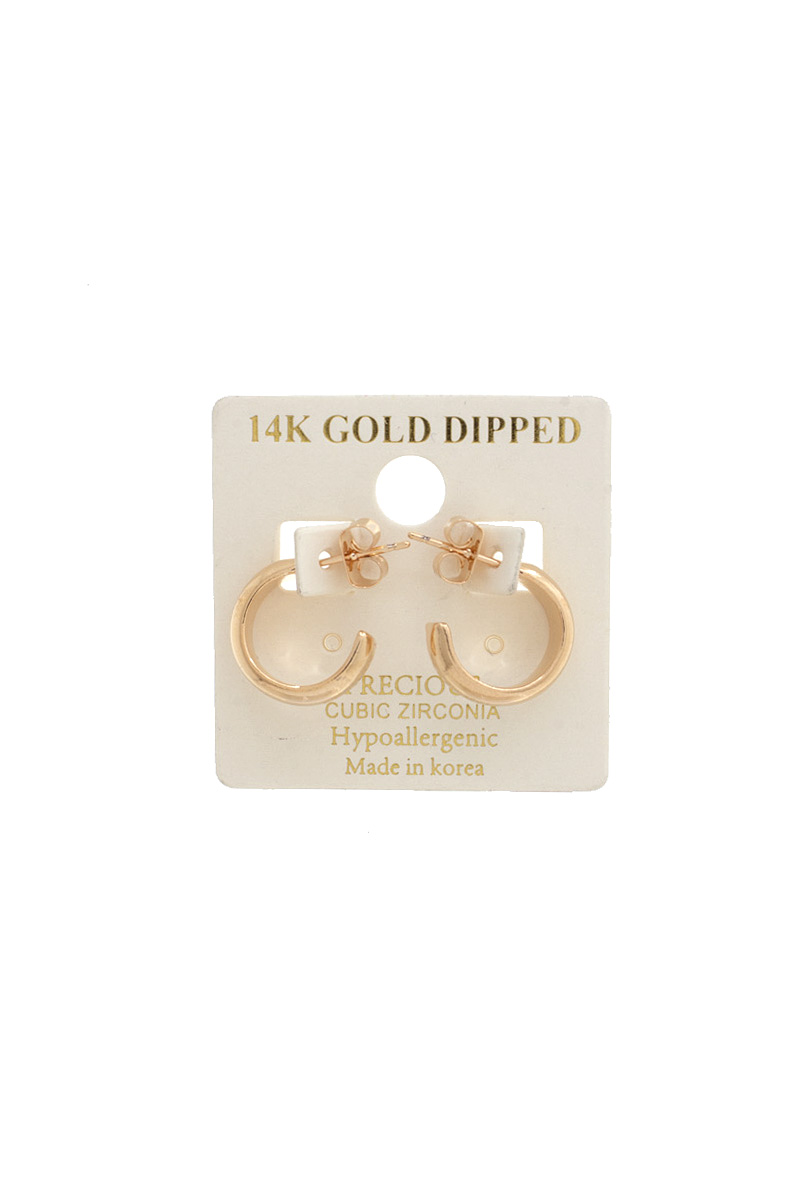 BASIC GOLD DIPPED OPEN CIRCLE EARRING