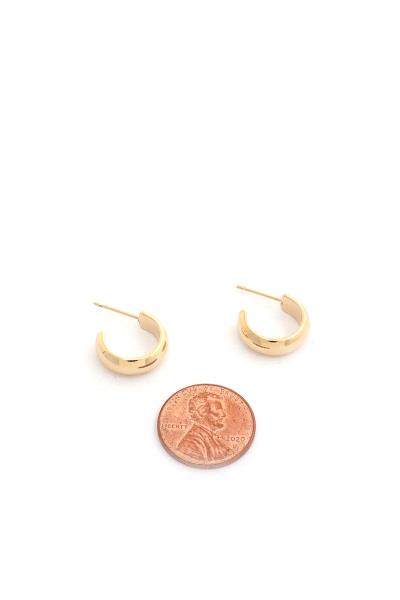 BASIC GOLD DIPPED OPEN CIRCLE EARRING