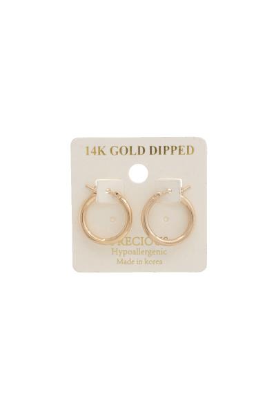 14K GOLD DIPPED SOLID HOOP EARRING