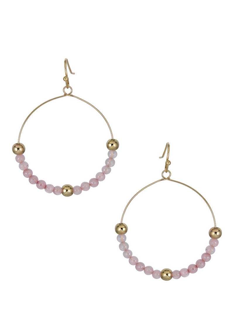 BEADED CIRCLE EARRING