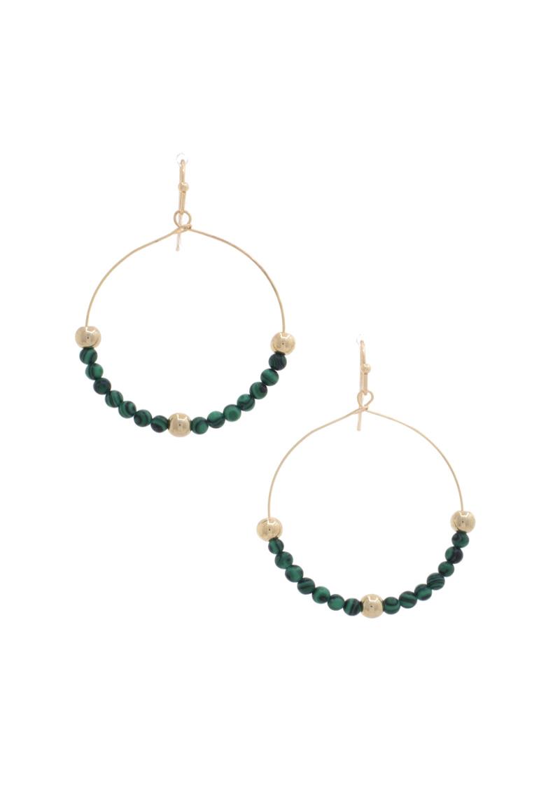 BEADED CIRCLE EARRING
