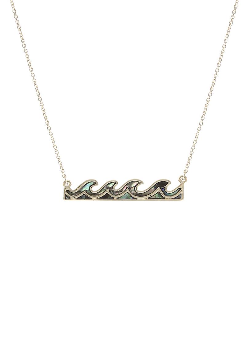 LINEAR WAVE ABALONE NECKLACE