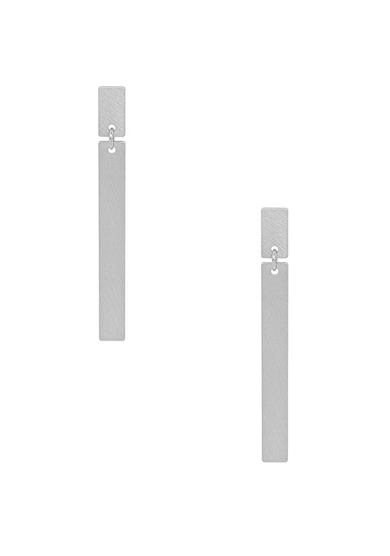 METAL BAR DANGLE EARRING