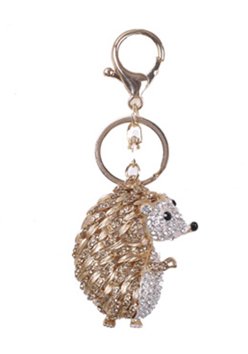 RHINESTONE HEDGEHOG KEYCHAIN
