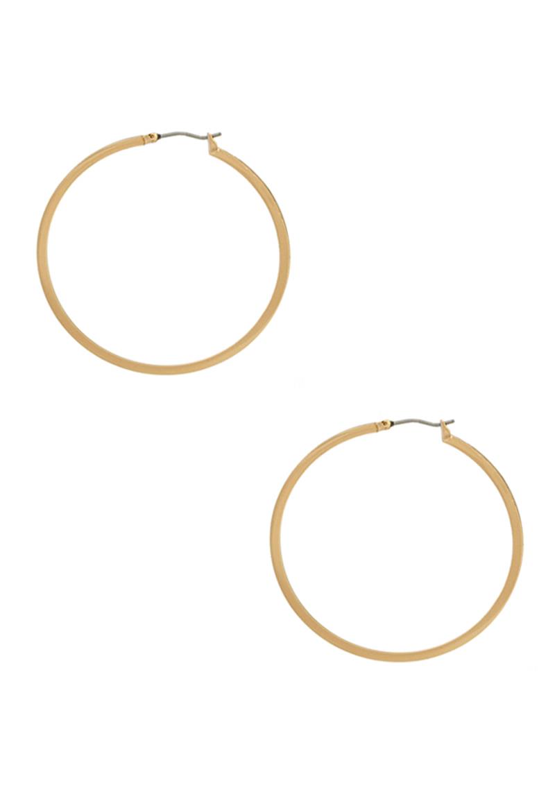 METAL HOOP 2 INCH EARRING