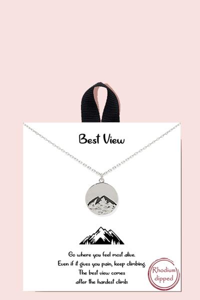 18K GOLD RHODIUM DIPPED BEST VIEW NECKLACE