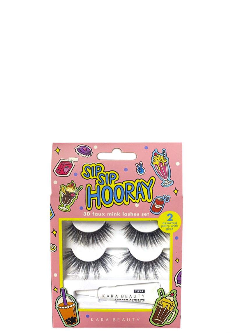 YUM YUM MUNCHIES EYELASHES -3D FAUX MINK LASHES SET