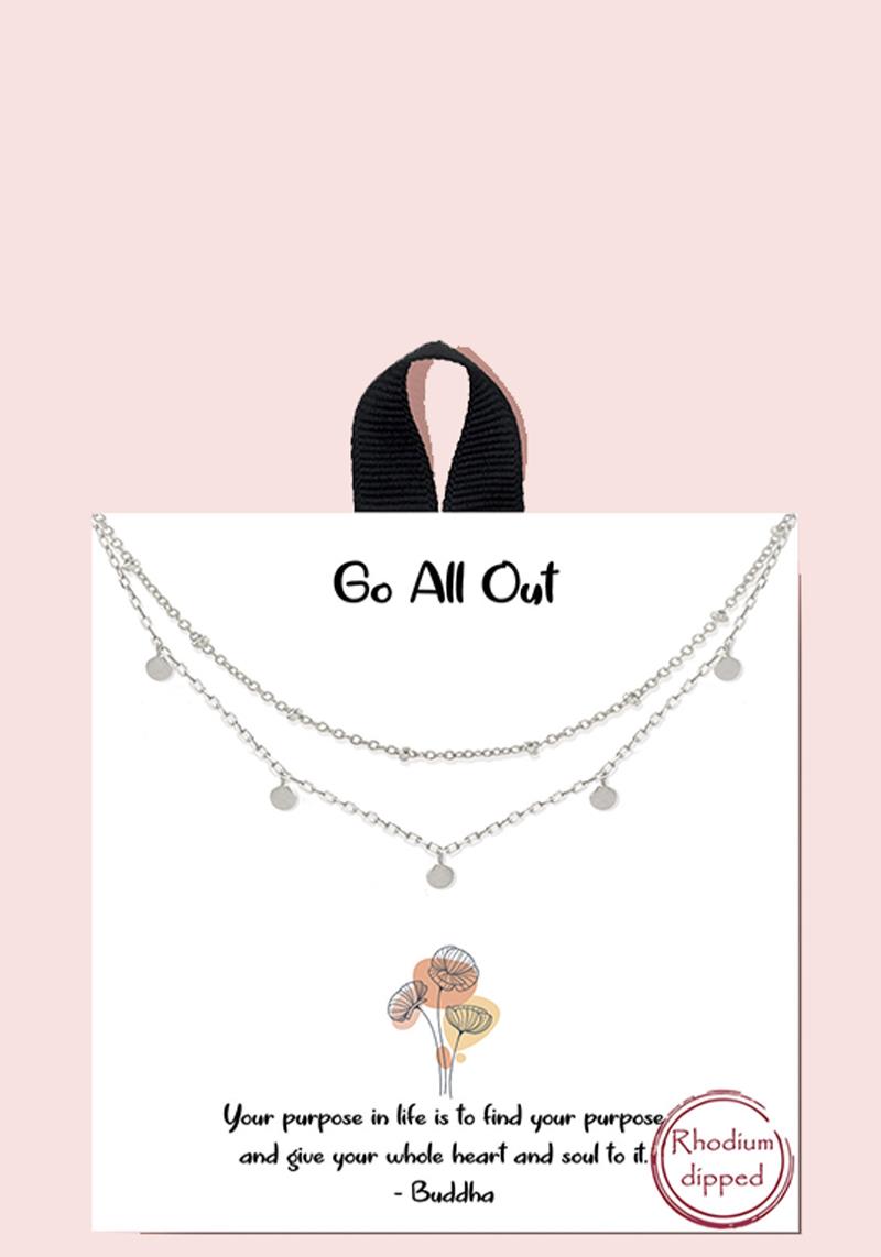 18K GOLD RHODIUM DIPPED GO ALL OUT NECKLACE