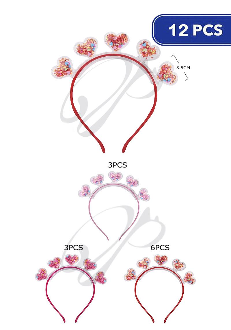 FASHION HEART HEADBAND (12 UNITS)