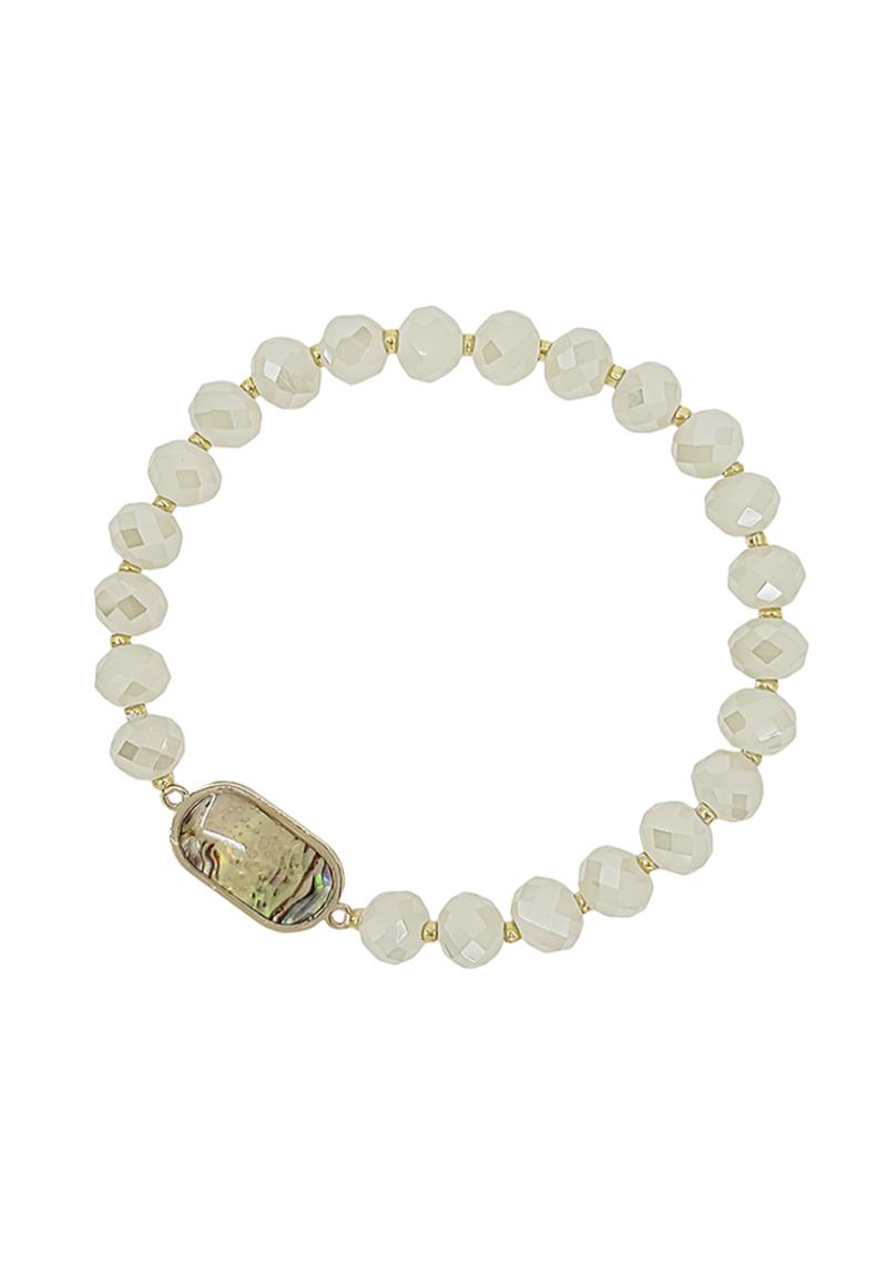 GLASS BEAD STRETCH BRACELET