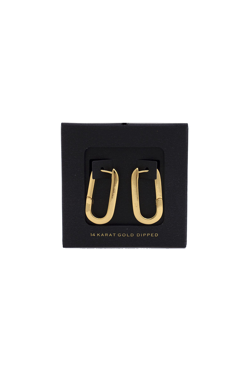 OVAL GOLD DIPPED EARRING