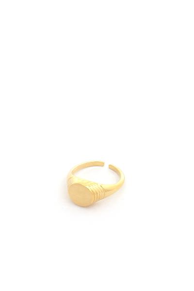 DOME GOLD DIPPED ADJUSTABLE SIZE  RING