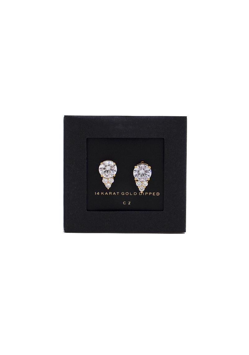 CRYSTAL GOLD DIPPED EARRING