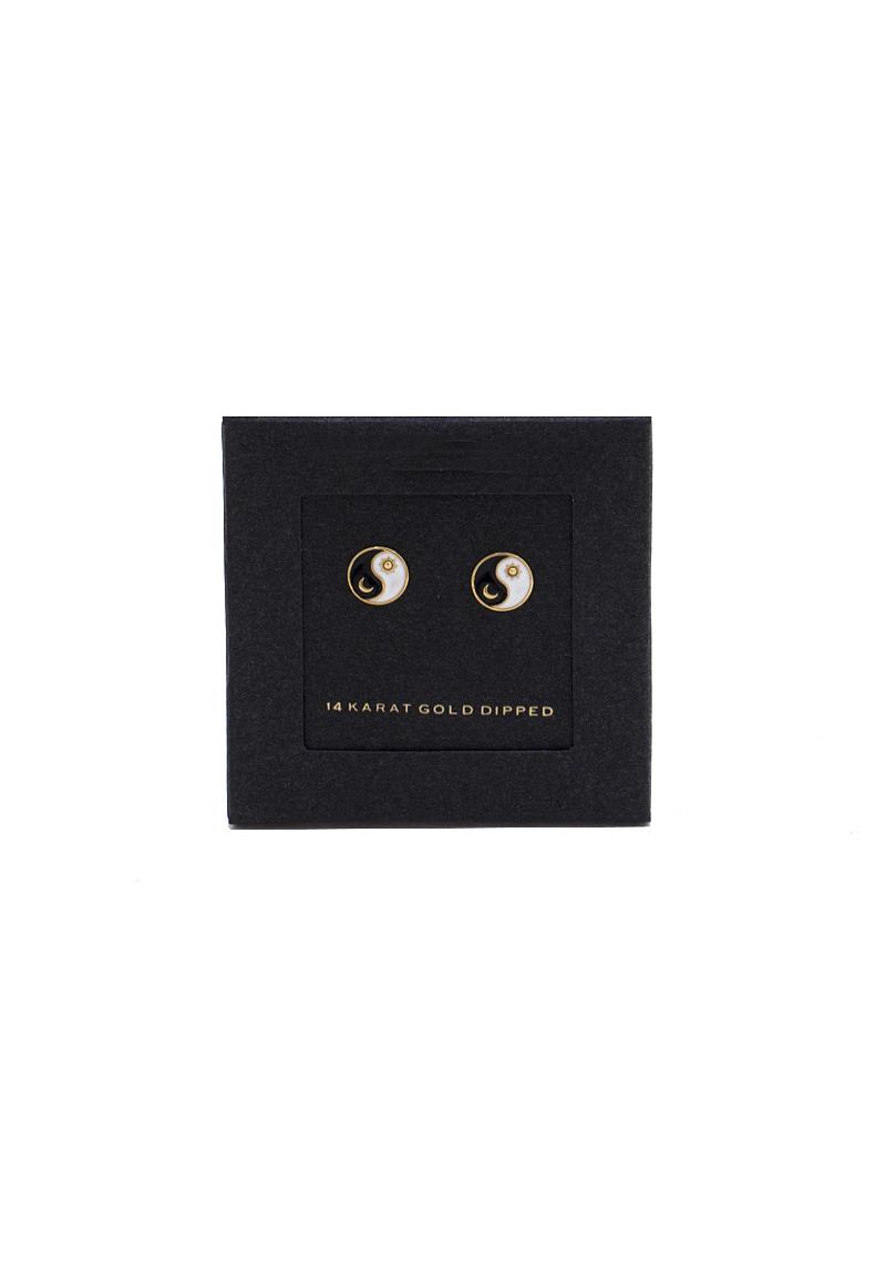 YING YANG GOLD DIPPED EARRING