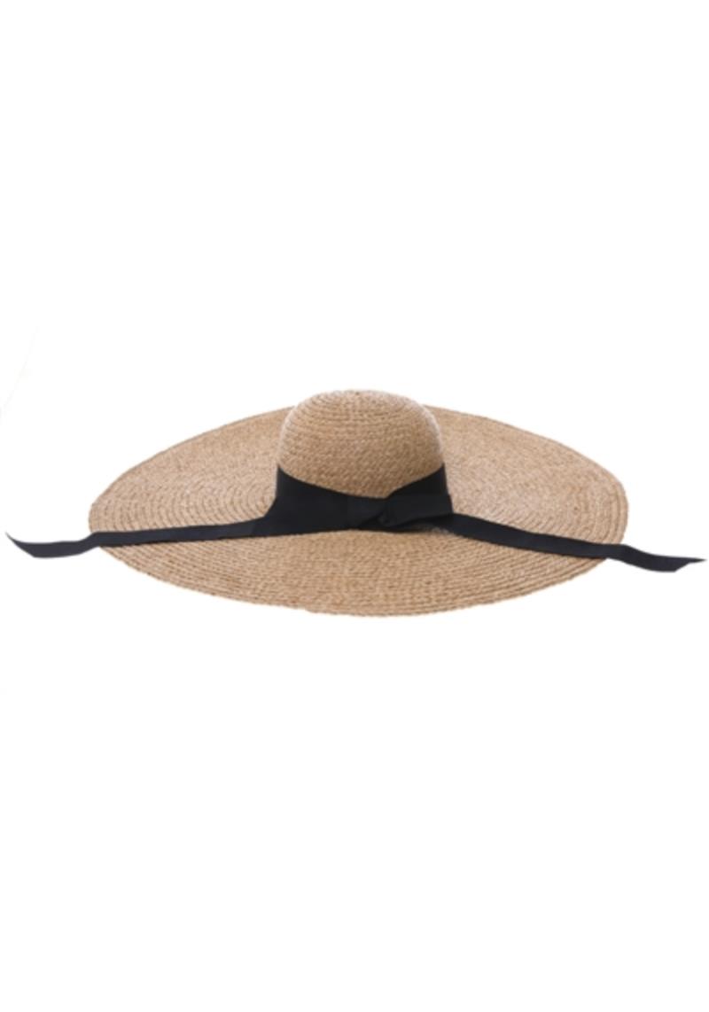 OVERSIZED RAFFIA BRAID BEACH HAT