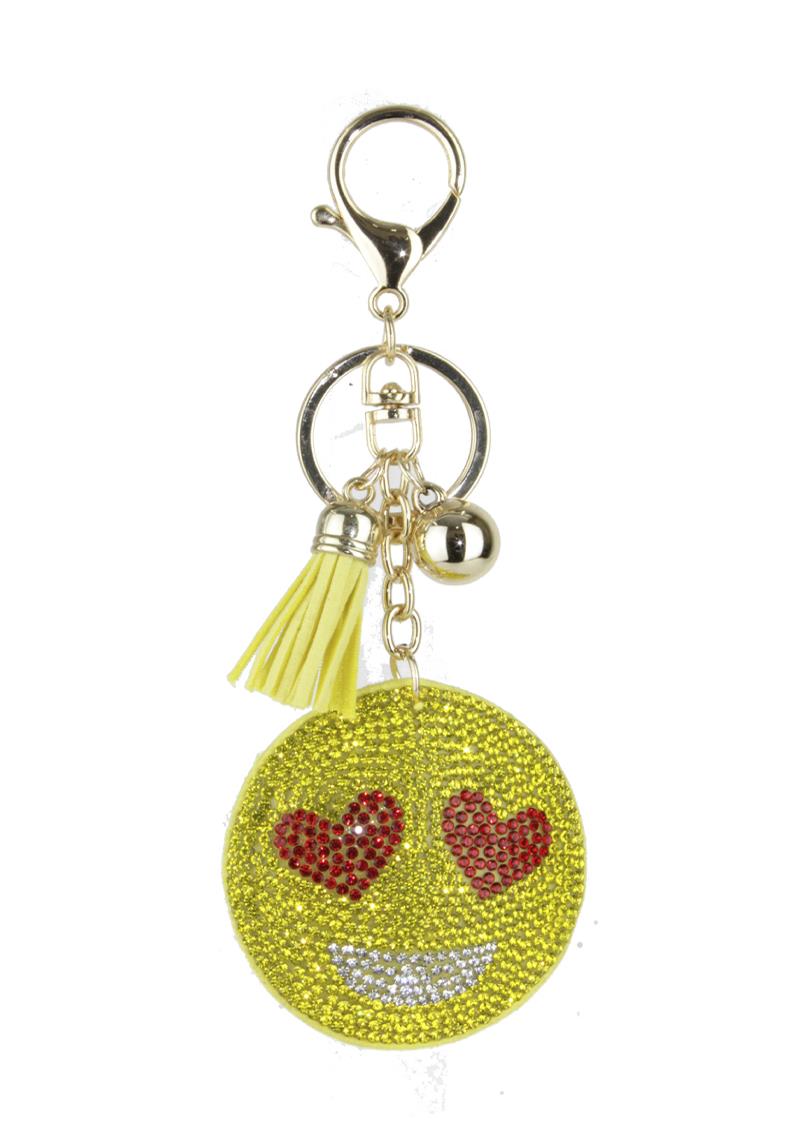 RHINESTONE HEART EYE KEY CHAIN