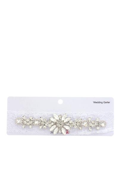 FLOWER PATTERN LACE WEDDING GARTER