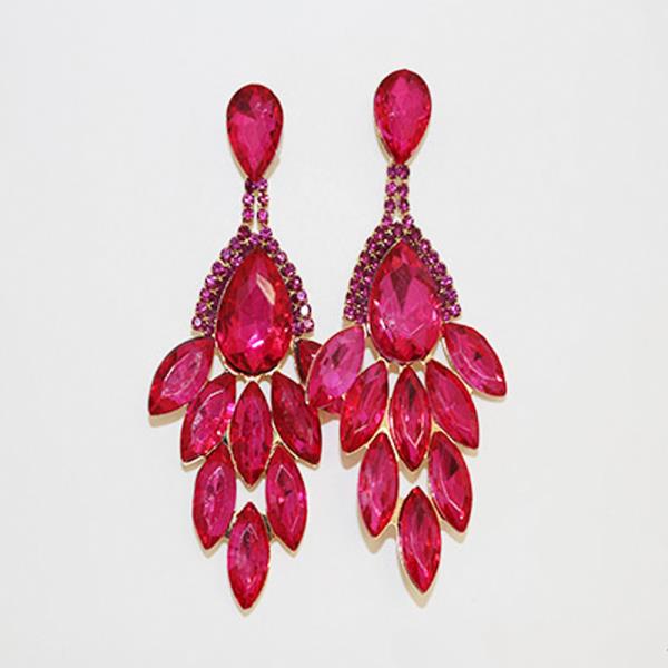 MARQUISE TEARDROP RHINESTONE DANGLE EARRING