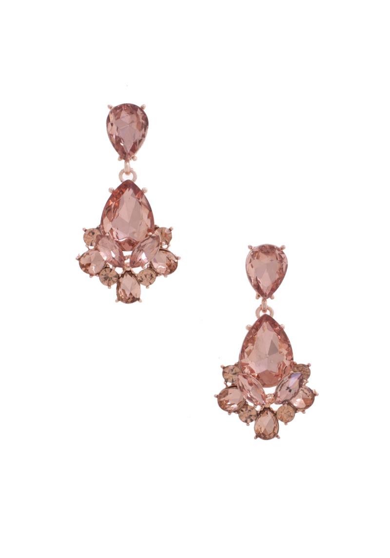 TEARDROP RHINESTONE DANGLE EARRING